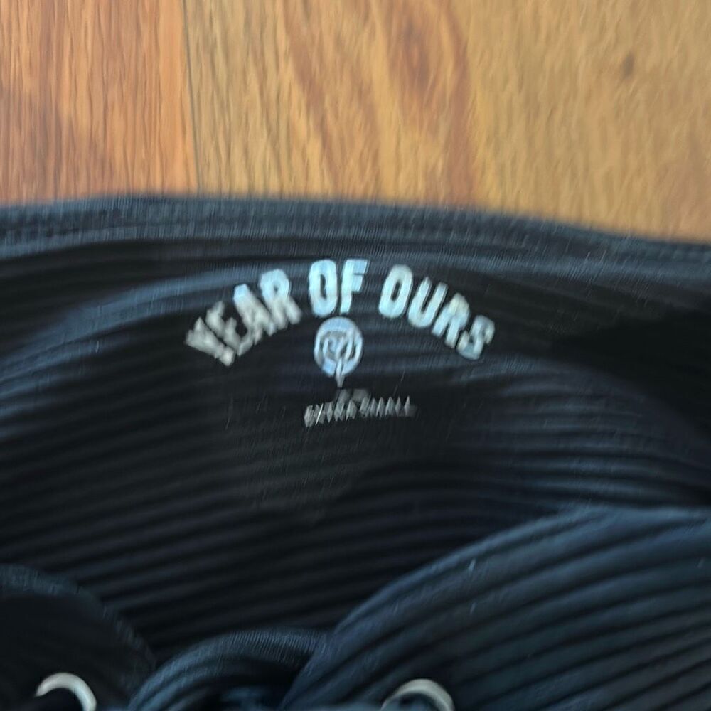 NWOT Year of Ours black ribbed football tight legging xs - Picture 3 of 4